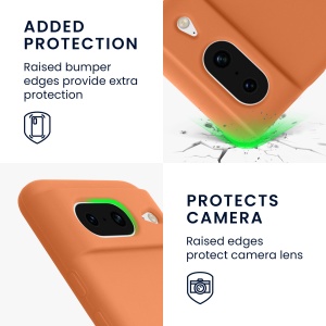 Husa Kwmobile pentru Google Pixel 8, Portocaliu, Silicon, KWM0000208F016C - Img 9