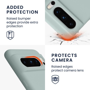 Husa Kwmobile pentru Google Pixel 8 Pro, Verde deschis, Silicon, 61854.2 - Img 4