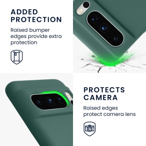 Husa Kwmobile pentru Google Pixel 8 Pro, Verde, Silicon, KWM0000208G034C - Img 3