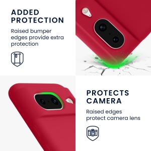 Husa Kwmobile pentru Google Pixel 8, Rosu, Silicon, KWM0000208F019C - Img 9