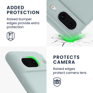 Husa Kwmobile pentru Google Pixel 8, Verde deschis, Silicon, KWM000020JF009C - Img 3