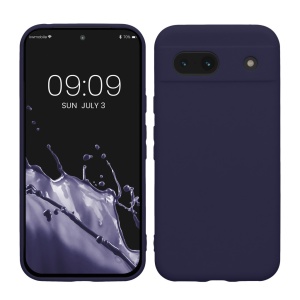 Husa Kwmobile pentru Google Pixel 8a, Albastru inchis, Silicon, KWM000020KU028C - Img 1