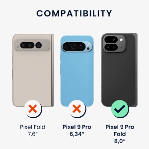 Husa Kwmobile pentru Google Pixel 9 Pro Fold, Negru, Plastic, KWM000020QV001C - Img 5