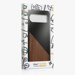 Husa Kwmobile pentru Google Pixel 9 Pro XL, Maro/Negru, Lemn/Silicon, KWM000020QS001C - Img 7