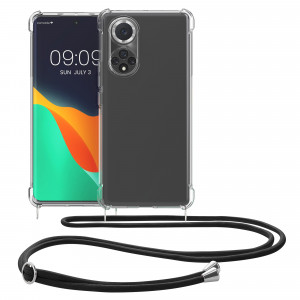 Husa Kwmobile pentru Huawei nova 9, Silicon, Transparent/Negru, 57665.01 - Img 2