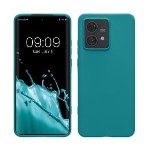 Husa Kwmobile pentru Motorola Edge 40 Neo, Verde inchis, Silicon, KWM000022NU002C - Img 1