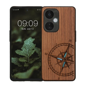 Husa Kwmobile pentru OnePlus Nord CE 3 Lite/Nord N30, Maro/Albastru, Lemn, KWM000022NS001C - Img 2