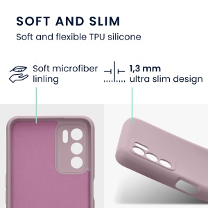 Husa Kwmobile pentru OPPO A16/A16s/A54s, Mov, Silicon, KWM0000157V016C - Img 5