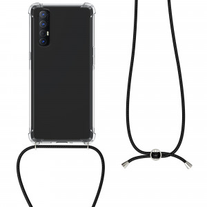 Husa Kwmobile pentru OPPO Find X2 Neo, Silicon, Transparent/Negru, 57266.01 - Img 2