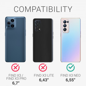Husa Kwmobile pentru OPPO Find X3 Neo, Silicon, Roz, 55200.77 - Img 5
