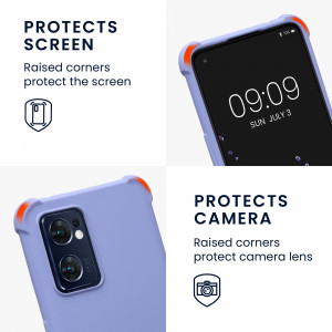 Husa Kwmobile pentru OPPO Find X5 Lite, Silicon, Albastru, 58647.108 - Img 4