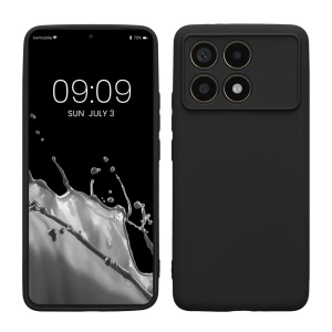 Husa Kwmobile pentru Poco F6 Pro, Negru, Silicon, KWM000020PN001C - Img 1
