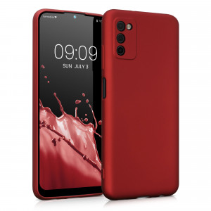 Husa Kwmobile pentru Samsung Galaxy A03s, Silicon, Rosu, 56518.36 - Img 1