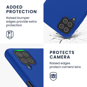 Husa Kwmobile pentru Samsung Galaxy A12, Albastru, Silicon, KWM000012BL057C - Img 3
