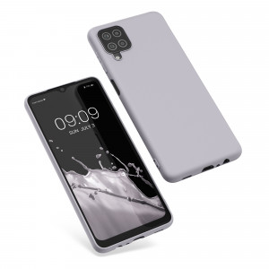 Husa Kwmobile pentru Samsung Galaxy A12, Silicon, Gri, 54048.192 - Img 2