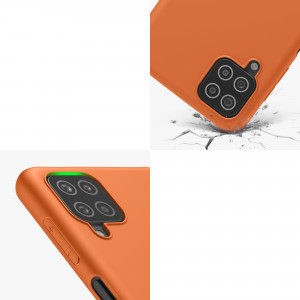 Husa Kwmobile pentru Samsung Galaxy A12, Silicon, Portocaliu, 54048.150 - Img 8