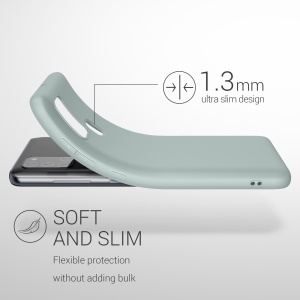 Husa Kwmobile pentru Samsung Galaxy A21s, Verde deschis, Silicon, KWM000011GI020C - Img 7