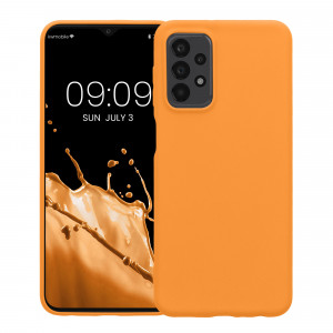 Husa Kwmobile pentru Samsung Galaxy A23/Galaxy A23 5G, Portocaliu, Silicon, 57804.150 - Img 2
