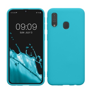 Husa Kwmobile pentru Samsung Galaxy A40, Albastru deschis, Silicon, KWM000009ZX034C - Img 1