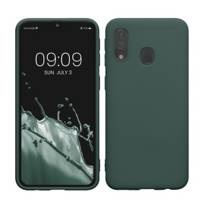 Husa Kwmobile pentru Samsung Galaxy A40, Verde inchis, Silicon, KWM000009ZX035C - Img 1