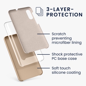 Husa Kwmobile pentru Samsung Galaxy A50, Crem, Silicon, KWM0000102C033C - Img 6