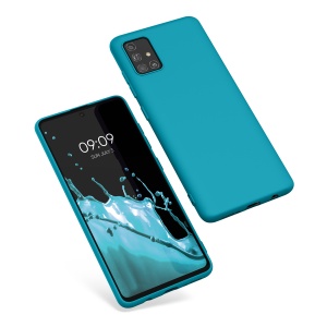 Husa Kwmobile pentru Samsung Galaxy A51, Albastru deschis, Silicon, KWM000010YZ056C - Img 2