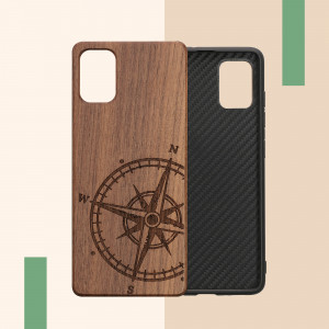 Husa kwmobile pentru Samsung Galaxy A51, Lemn, Maro, 51432.05 - Img 6