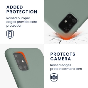 Husa Kwmobile pentru Samsung Galaxy A51, Verde, Silicon, KWM000010ZA054C - Img 3