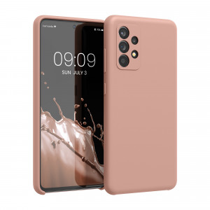 Husa Kwmobile pentru Samsung Galaxy A52/Galaxy A52 5G/Galaxy A52s 5G, Silicon, Rose Gold, 54347.237 - Img 1