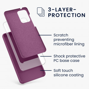 Husa Kwmobile pentru Samsung Galaxy A52/Galaxy A52 5G/Galaxy A52s 5G, Silicon, Violet, 54347.187 - Img 3