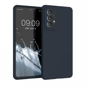 Husa Kwmobile pentru Samsung Galaxy A53 5G, Silicon, Albastru, 57835.186 - Img 1