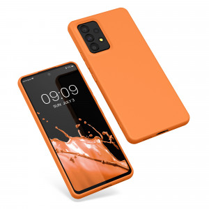 Husa Kwmobile pentru Samsung Galaxy A53 5G, Silicon, Portocaliu, 57808.150 - Img 2