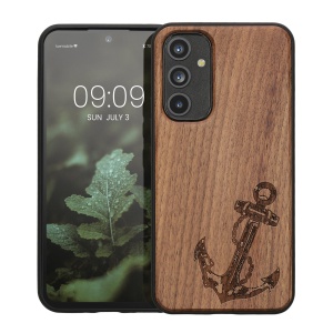 Husa Kwmobile pentru Samsung Galaxy A54 5G, Maro, Lemn/Silicon, 60799.05 - Img 2