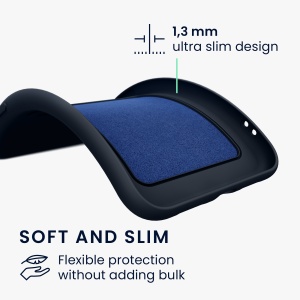 Husa Kwmobile pentru Samsung Galaxy A55 5G, Albastru inchis, Silicon, KWM000021TH002C - Img 6