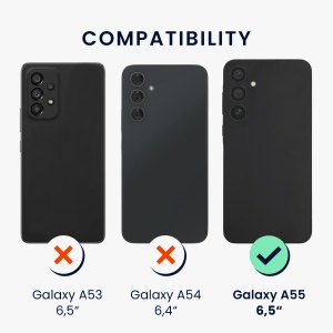 Husa Kwmobile pentru Samsung Galaxy A55 5G, Albastru, Silicon, KWM000021ME026C - Img 6