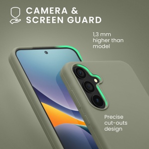 Husa Kwmobile pentru Samsung Galaxy A55, Verde, Silicon, KWM000021ME013C - Img 6