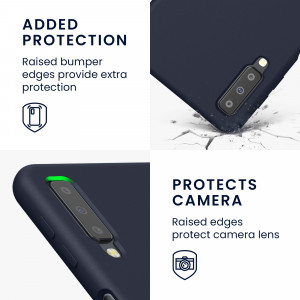Husa Kwmobile pentru Samsung Galaxy A7 (2018), Silicon, Albastru, 47730.186 - Img 4
