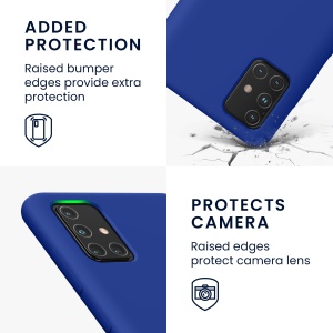 Husa Kwmobile pentru Samsung Galaxy A71, Albastru, Silicon, 51209.134 - Img 4