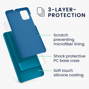 Husa kwmobile pentru Samsung Galaxy A71, Silicon, Albastru, 51209.228 - Img 3