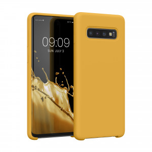 Husa Kwmobile pentru Samsung Galaxy S10, Silicon, Galben, 47732.191 - Img 1