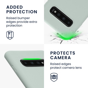 Husa Kwmobile pentru Samsung Galaxy S10, Verde deschis, Silicon, KWM000009MS014C - Img 4