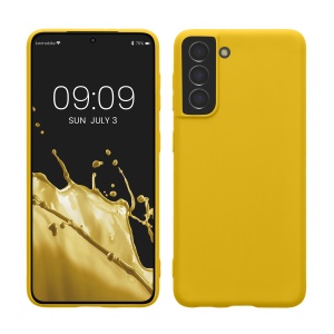 Husa Kwmobile pentru Samsung Galaxy S21, Galben, Silicon, KWM000012BS037C - Img 1