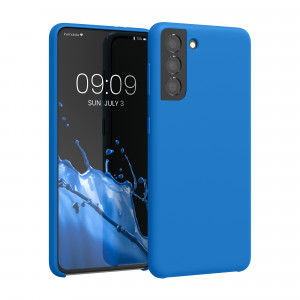 Husa Kwmobile pentru Samsung Galaxy S21, Silicon, Albastru, 54056.228 - Img 1