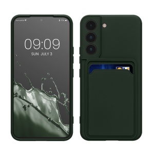 Husa Kwmobile pentru Samsung Galaxy S22, Verde inchis, Silicon, KWM0000191F004C - Img 1