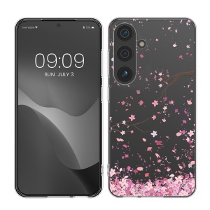 Husa Kwmobile pentru Samsung Galaxy S24, Roz/Transparent, Silicon, KWM000021PV002C - Img 1
