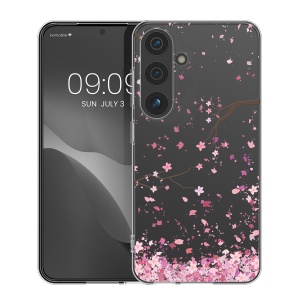 Husa Kwmobile pentru Samsung Galaxy S24, Roz/Transparent, Silicon, KWM000021PV002C - Img 2
