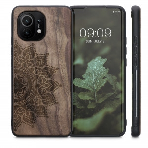 Husa Kwmobile pentru Xiaomi Mi 11, Lemn, Maro, 54662.07 - Img 2