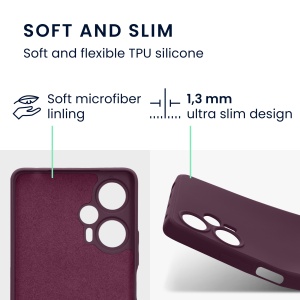 Husa Kwmobile pentru Xiaomi Poco F5, Violet, Silicon, 61638.187 - Img 5