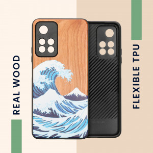 Husa Kwmobile pentru Xiaomi Redmi Note 11 Pro Plus 5G, Lemn, Multicolor, 58100.03 - Img 5