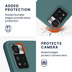 Husa Kwmobile pentru Xiaomi Redmi Note 11 Pro Plus 5G, Verde, Silicon, 58095.207 - Img 4